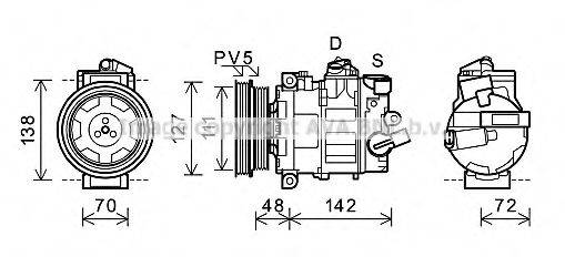 AVA QUALITY COOLING AIAK359 Компресор, кондиціонер