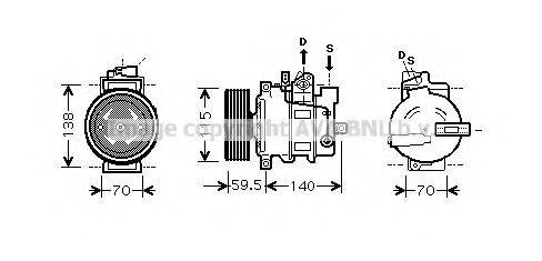 AVA QUALITY COOLING AIK284 Компресор, кондиціонер