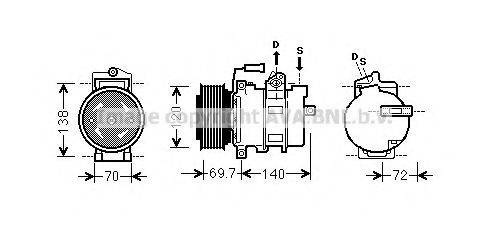 AVA QUALITY COOLING AIK312 Компресор, кондиціонер