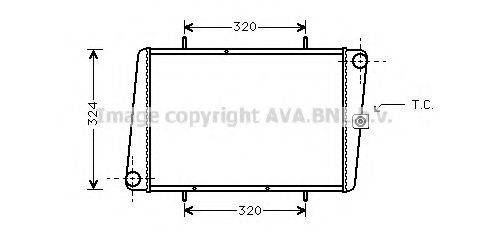 AVA QUALITY COOLING AU2023 Радіатор, охолодження двигуна