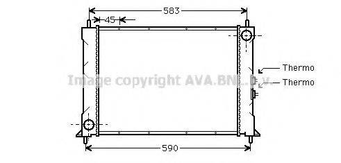 AVA QUALITY COOLING AU2068 Радіатор, охолодження двигуна