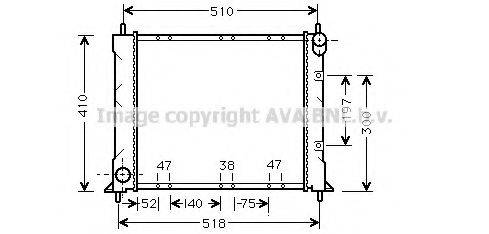 AVA QUALITY COOLING AU2150 Радіатор, охолодження двигуна