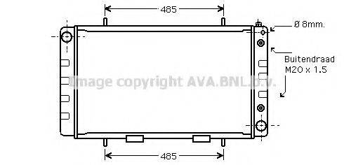 AVA QUALITY COOLING AU2162 Радіатор, охолодження двигуна