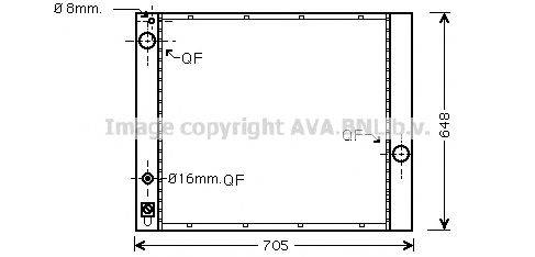 AVA QUALITY COOLING AU2166 Радіатор, охолодження двигуна