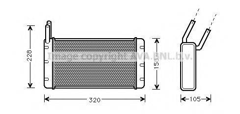 AVA QUALITY COOLING AU6108 Теплообмінник, опалення салону