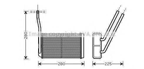 AVA QUALITY COOLING AU6195 Теплообмінник, опалення салону