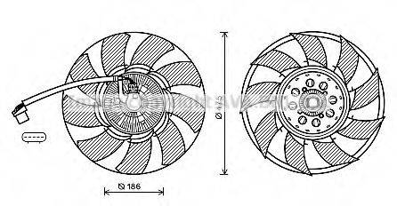 AVA QUALITY COOLING AUC212 Зчеплення, вентилятор радіатора