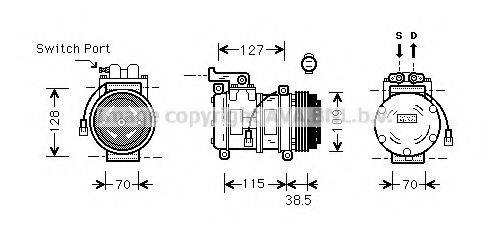 AVA QUALITY COOLING AUK027 Компресор, кондиціонер