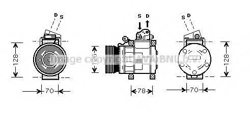 AVA QUALITY COOLING AUK037 Компресор, кондиціонер