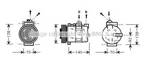 AVA QUALITY COOLING AUK038 Компресор, кондиціонер