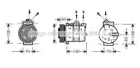 AVA QUALITY COOLING AUK050 Компресор, кондиціонер