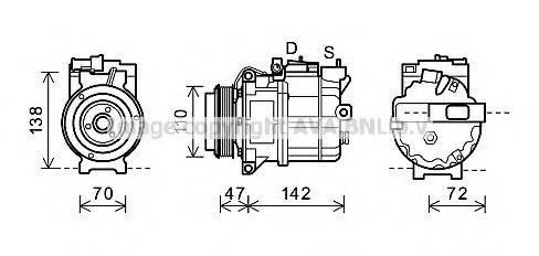 AVA QUALITY COOLING AUK208 Компресор, кондиціонер