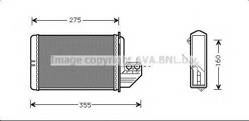 AVA QUALITY COOLING BW6172 Теплообмінник, опалення салону