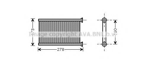 AVA QUALITY COOLING BWA6342 Теплообмінник, опалення салону