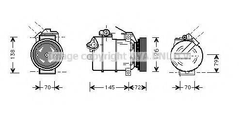 AVA QUALITY COOLING BWAK226 Компресор, кондиціонер