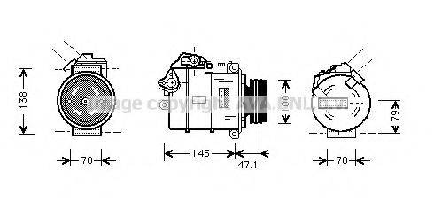 AVA QUALITY COOLING BWAK306 Компресор, кондиціонер