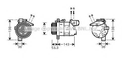 AVA QUALITY COOLING BWAK321 Компресор, кондиціонер