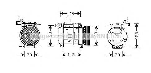 AVA QUALITY COOLING BWK040 Компресор, кондиціонер