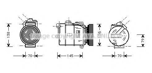 AVA QUALITY COOLING BWK064 Компресор, кондиціонер