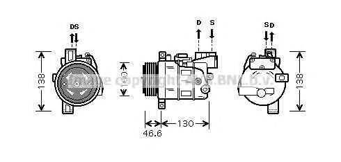 AVA QUALITY COOLING BWK319 Компресор, кондиціонер