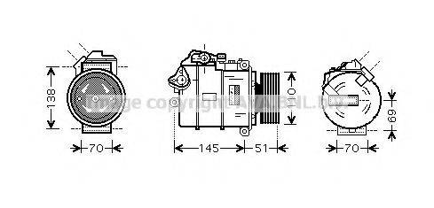 AVA QUALITY COOLING BWK384 Компресор, кондиціонер