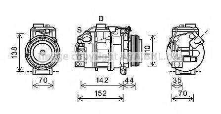 AVA QUALITY COOLING BWK423 Компресор, кондиціонер