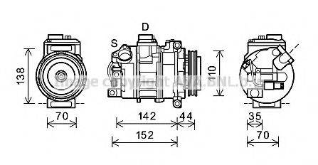 AVA QUALITY COOLING BWK424 Компресор, кондиціонер