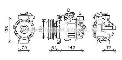 AVA QUALITY COOLING BWK495 Компресор, кондиціонер