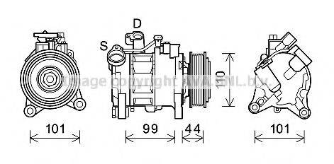 AVA QUALITY COOLING BWK498 Компресор, кондиціонер