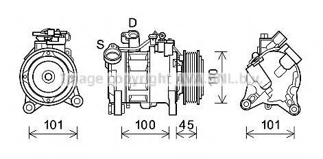 AVA QUALITY COOLING BWK499 Компресор, кондиціонер