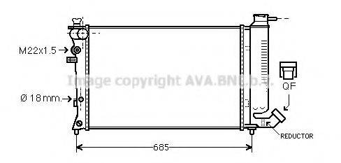 AVA QUALITY COOLING CN2122 Радіатор, охолодження двигуна