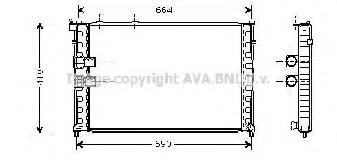 AVA QUALITY COOLING CN2132 Радіатор, охолодження двигуна