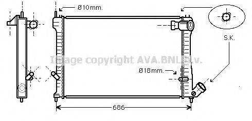 AVA QUALITY COOLING CN2165 Радіатор, охолодження двигуна