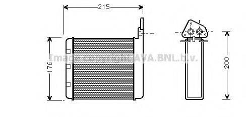 AVA QUALITY COOLING CN6052 Теплообмінник, опалення салону