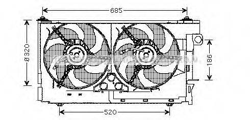 AVA QUALITY COOLING CN7516 Вентилятор, охолодження двигуна