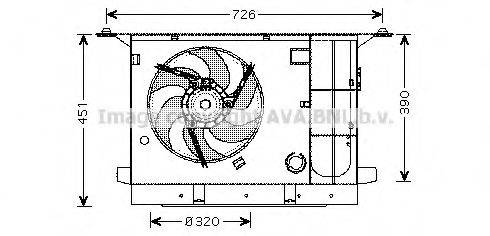 AVA QUALITY COOLING CN7537 Вентилятор, охолодження двигуна