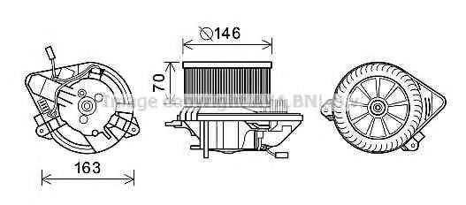 AVA QUALITY COOLING CN8295 Електродвигун, вентиляція салону