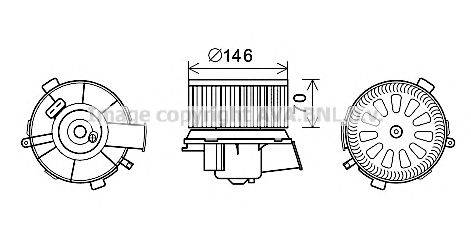 AVA QUALITY COOLING CN8300 Електродвигун, вентиляція салону