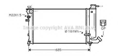 AVA QUALITY COOLING CNA2121 Радіатор, охолодження двигуна