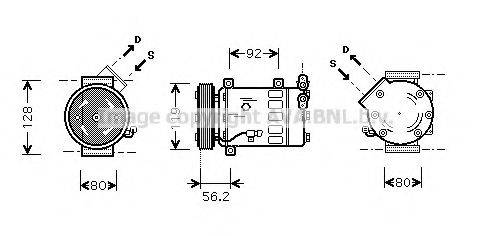 AVA QUALITY COOLING CNAK237 Компресор, кондиціонер