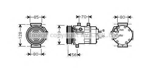 AVA QUALITY COOLING CNK254 Компресор, кондиціонер