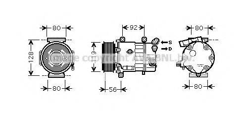 AVA QUALITY COOLING CNK255 Компресор, кондиціонер