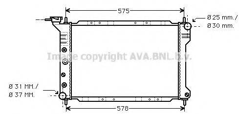 AVA QUALITY COOLING CR2010 Радіатор, охолодження двигуна