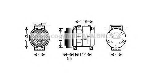 AVA QUALITY COOLING CRAK062 Компресор, кондиціонер