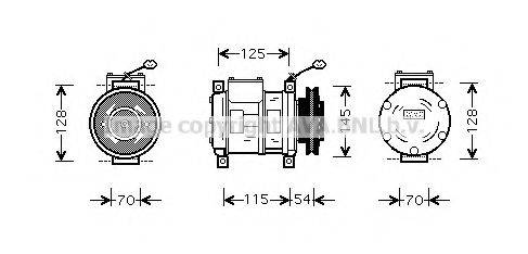 AVA QUALITY COOLING CRAK074 Компресор, кондиціонер