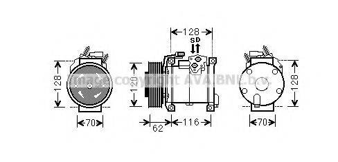 AVA QUALITY COOLING CRAK109 Компресор, кондиціонер