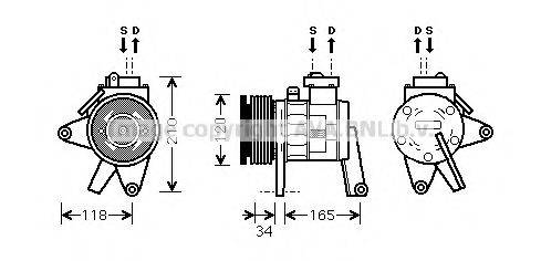 AVA QUALITY COOLING CRK063 Компресор, кондиціонер