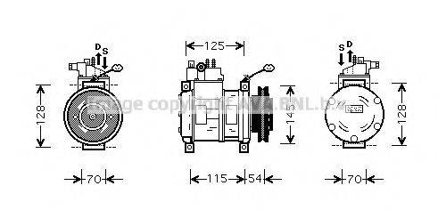 AVA QUALITY COOLING CRK074 Компресор, кондиціонер