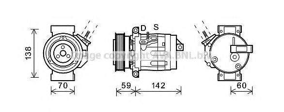 AVA QUALITY COOLING CTK035 Компресор, кондиціонер