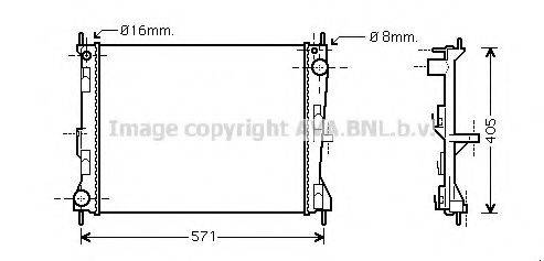 AVA QUALITY COOLING DN2235 Радіатор, охолодження двигуна